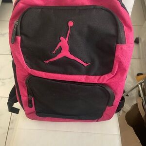 Jordan Black and Pink Jumpman Backpack